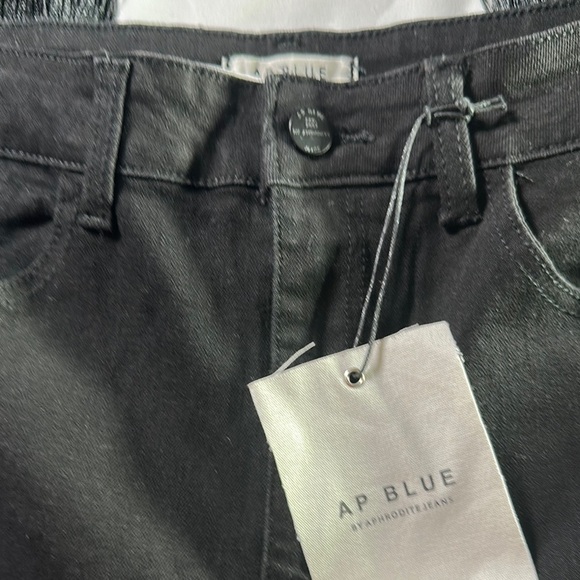 Black Flare Jeans with Dramatic Fringe - Picture 4 of 9